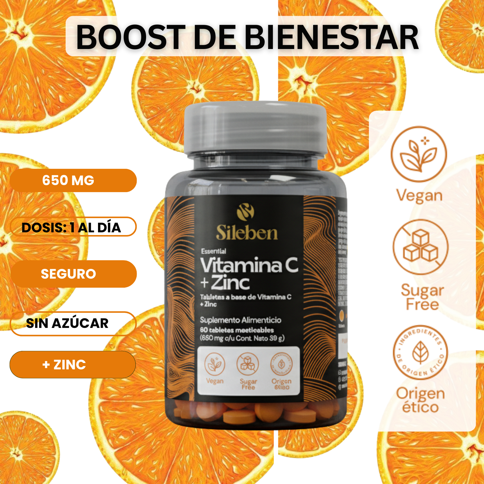 Vitamina C | Zinc 650 mg