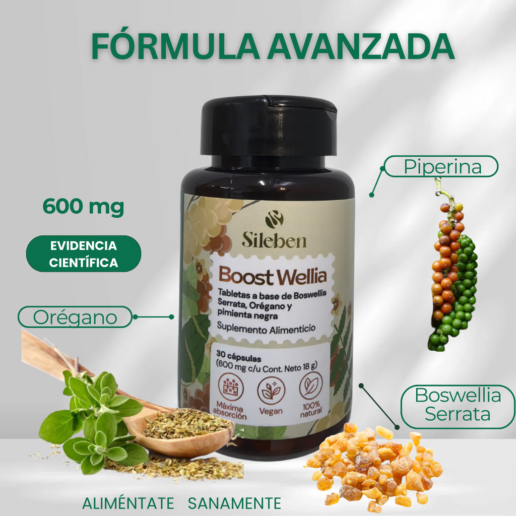 Boost Wellia  | Orégano  | Pimienta Negra 600 mg