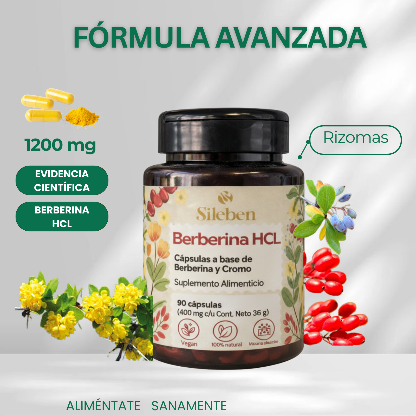 Berberina HCL | Cromo 1200 mg