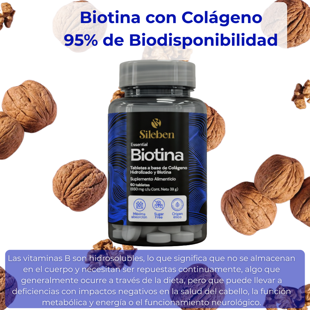 Biotina | Colágeno Hidrolizado Péptidos Bioactivos 650 mg