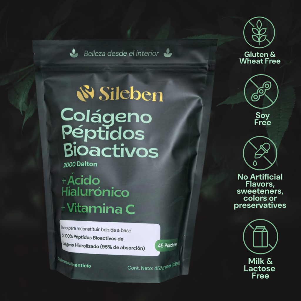 Colageno en Péptidos Bioactivos | Ácido Hialurónico | Vitamina C  450 g